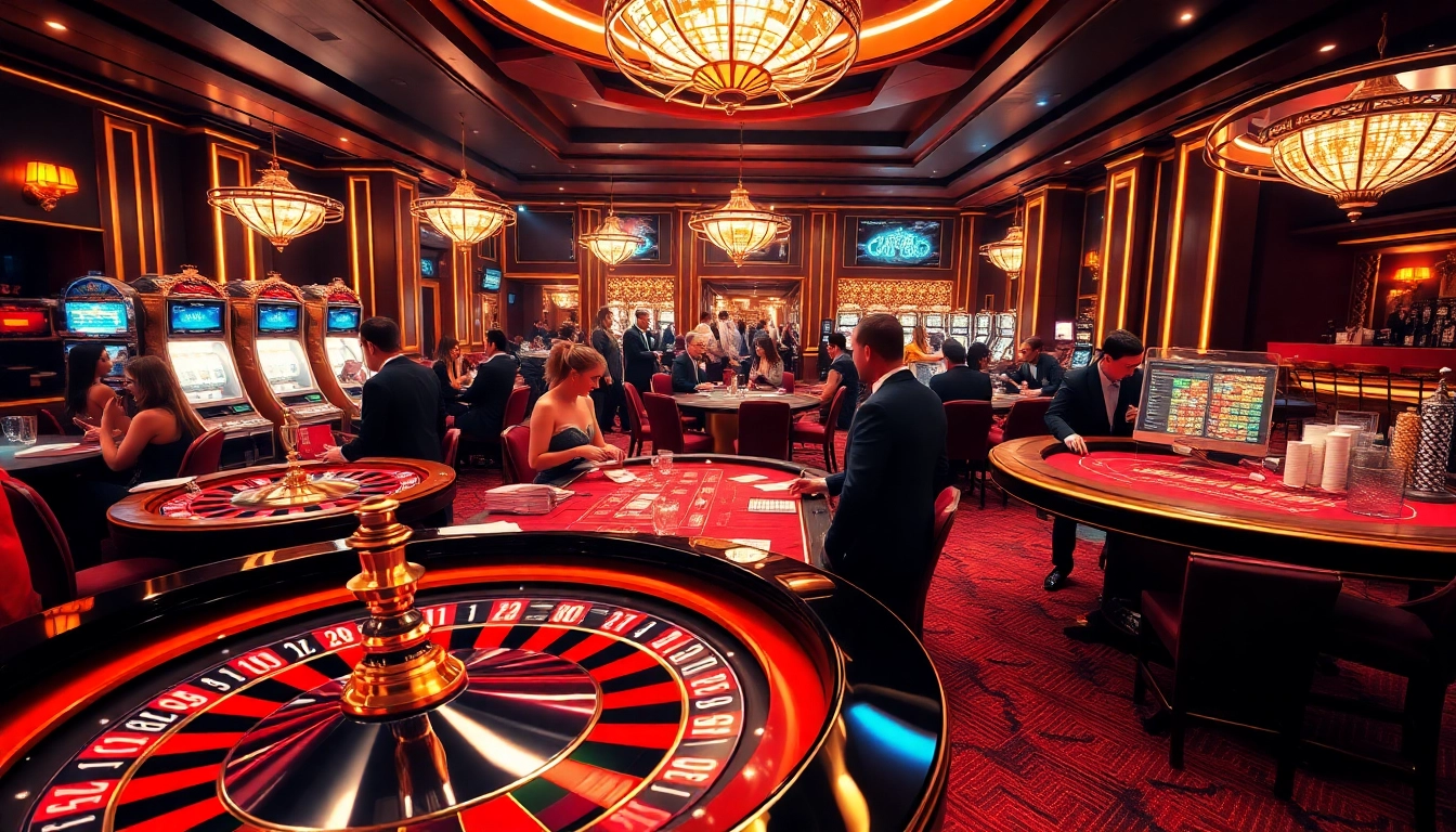 Experience the thrill of the casino at 8day.cn.com with players engaging around a dazzling roulette wheel.