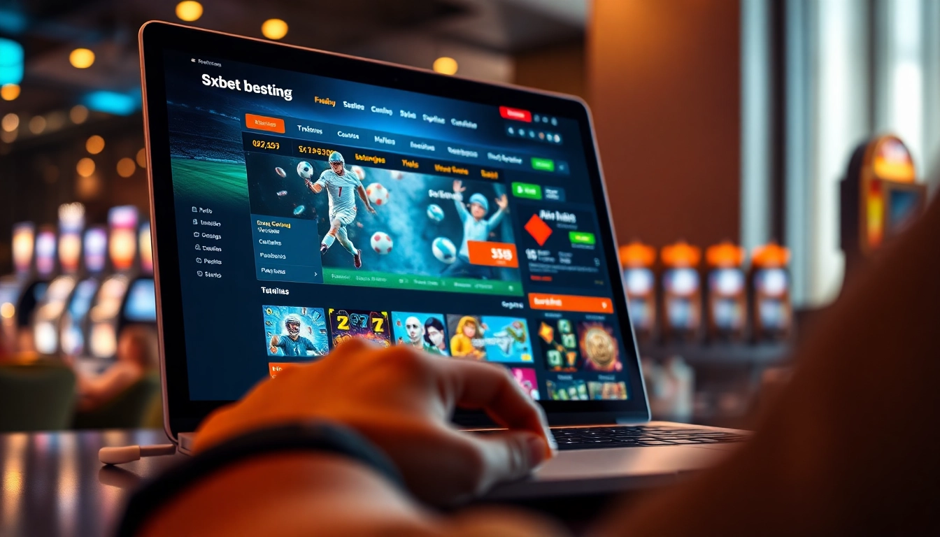 Interactive sports betting scene on 8xbet.com.se showcasing user-friendly interface and vibrant graphics.